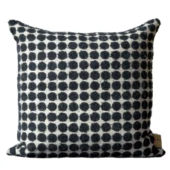 Armoise Square Dotted Black & White Boucle Cushion