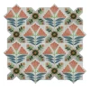 Armony Multicolor Ceramic Tile Composition with Floral Design