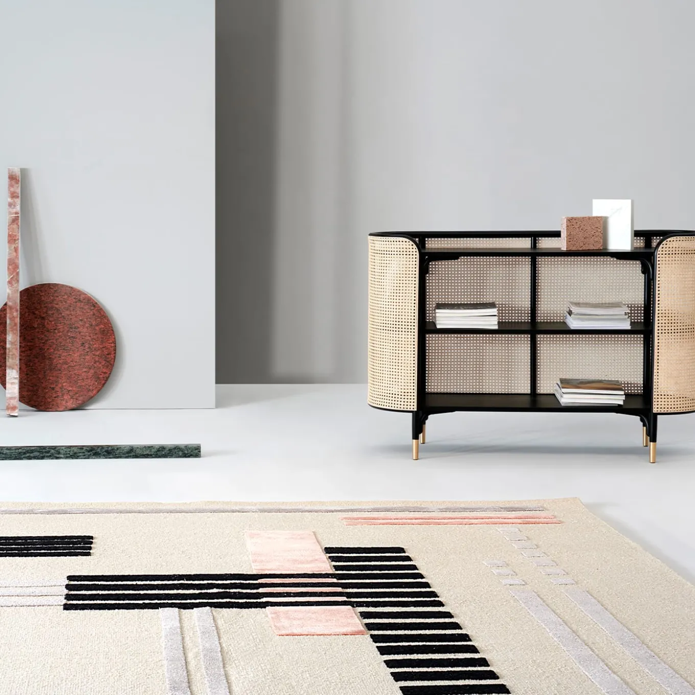 AROUND COLORS RUG GREY BY PAOLA PASTORINI