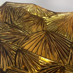 Artistic Amber & Gold Crystal Centerpiece