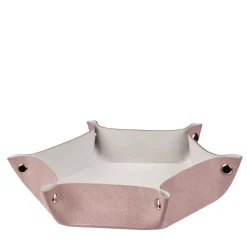 Ash Rose and Oyster Leather Vide Poche