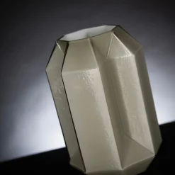 Asolo Smoky Gray & White Vase