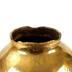 Astra gold Ceramic Vase by Gabriele Mengoni