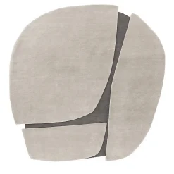Atlas AT03 Gray Round Wool Rug