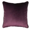 Aubergine Silk Velvet Carrè Cushion
