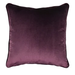 Aubergine Silk Velvet Carrè Cushion