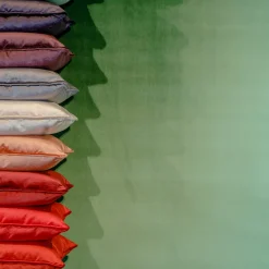 Aubergine Silk Velvet Carrè Cushion