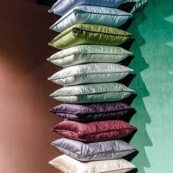 Aubergine Silk Velvet Carrè Cushion