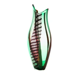 Aura di Murano Bud-Shaped Polychrome Glass Vase