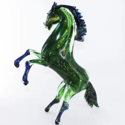Aventurine Horse Green Murano Glass Sculpture