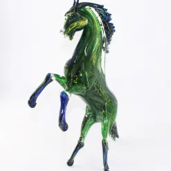 Aventurine Horse Green Murano Glass Sculpture