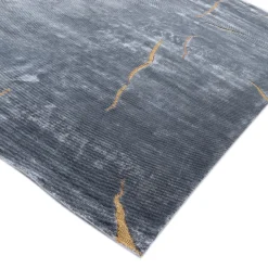 Azure Abyss Skyline Blue & Marine Blue Hand Knotted Rug