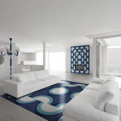Baleno Square Blue & White Tile
