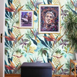 Bali Wallpaper with Tropical Print
