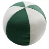 Ball Green And White Velvet Cushion