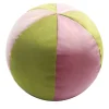 Ball Pink And Light Green Velvet Cushion