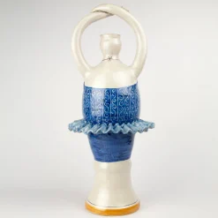 Ballerina Blue Ceramic Vase
