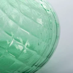 Balloton Green Vase with Blue Rim