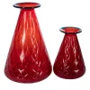 Balloton Set of 2 Conical Red Vases