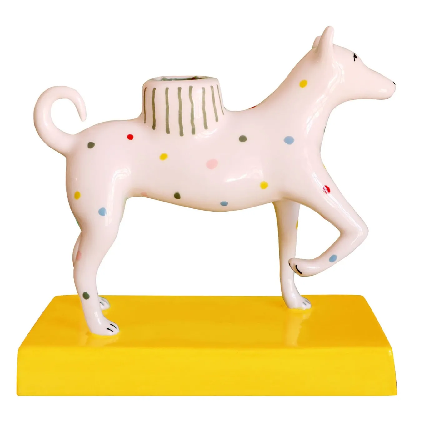 Baloo Multicolor Ceramic Candle Holder