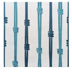 Bambù Square Teal & White Tile