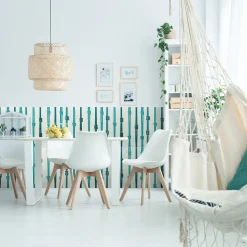 Bambù Square Teal & White Tile