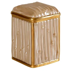 BAMBOO CANISTER - BEIGE