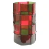 Bamboo Red and Green Large Vase by Enzo Mari