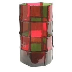 Bamboo Red and Green Large Vase by Enzo Mari