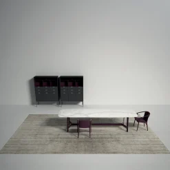 Bamboo Shaded Rectangular Beige Bamboo Silk Rug #1