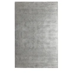 Bamboo Shaded Rectangular Gray Bamboo Silk Rug