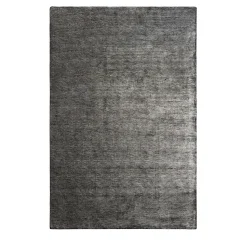 Bamboo Shaded Rectangular Black Bamboo Silk Rug