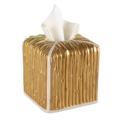 BAMBOO TISSUE BOX - GOLD