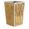 BAMBOO WASTE BASKET - GOLD