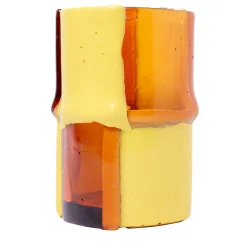 Bamboo Yellow and Pink Large Vase by Enzo Mari