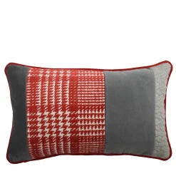 Bandè jacquard fabric and cotton velvet Inlay Cushion #2