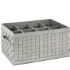 Barcelona Storage Basket with Handles Rectangular High & Dividers for Indoor &Outdoor