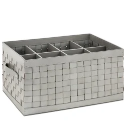 Barcelona Storage Basket with Handles Rectangular High & Dividers for Indoor &Outdoor