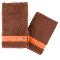 Bath Towel Set - Brown and Orange