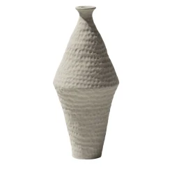 Battuti Light Gray Rhomboidal Vase by Andrea Anastasio