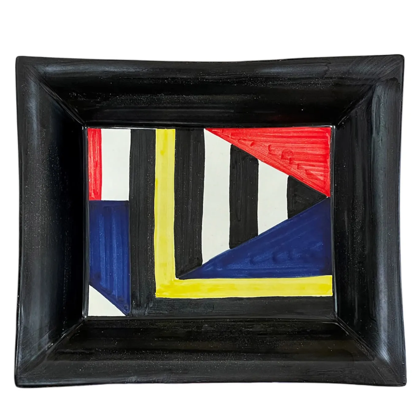 Bauhaus Multicolor Ceramic Pocket Tray #2 by Benedetto Longobardi