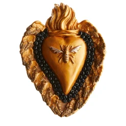 BE(E) GOLD BEE MOTIF CERAMIC HEART