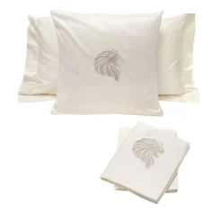 Beige Bed Linen & Pillows Set #1