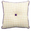 Beige Carrè Cushion in Polka Dots Jacquard Fabric