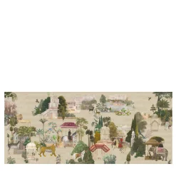 Beige Rajasthan Cotton Wallcovering Fabric