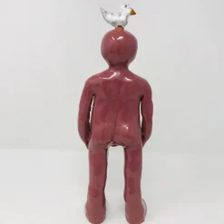 Berry Red Deep-Sea Diver Sculpture