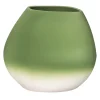 Biarritz Shaded Green-To-White Ceramic Vase