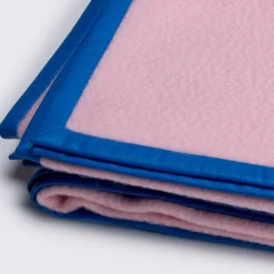 Biella Blue Leather and Pink Blanket