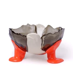 Big Collina Gray and Orange Large Vase by Gaetano Pesce