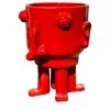 Big Red Walking Head Flower Pot